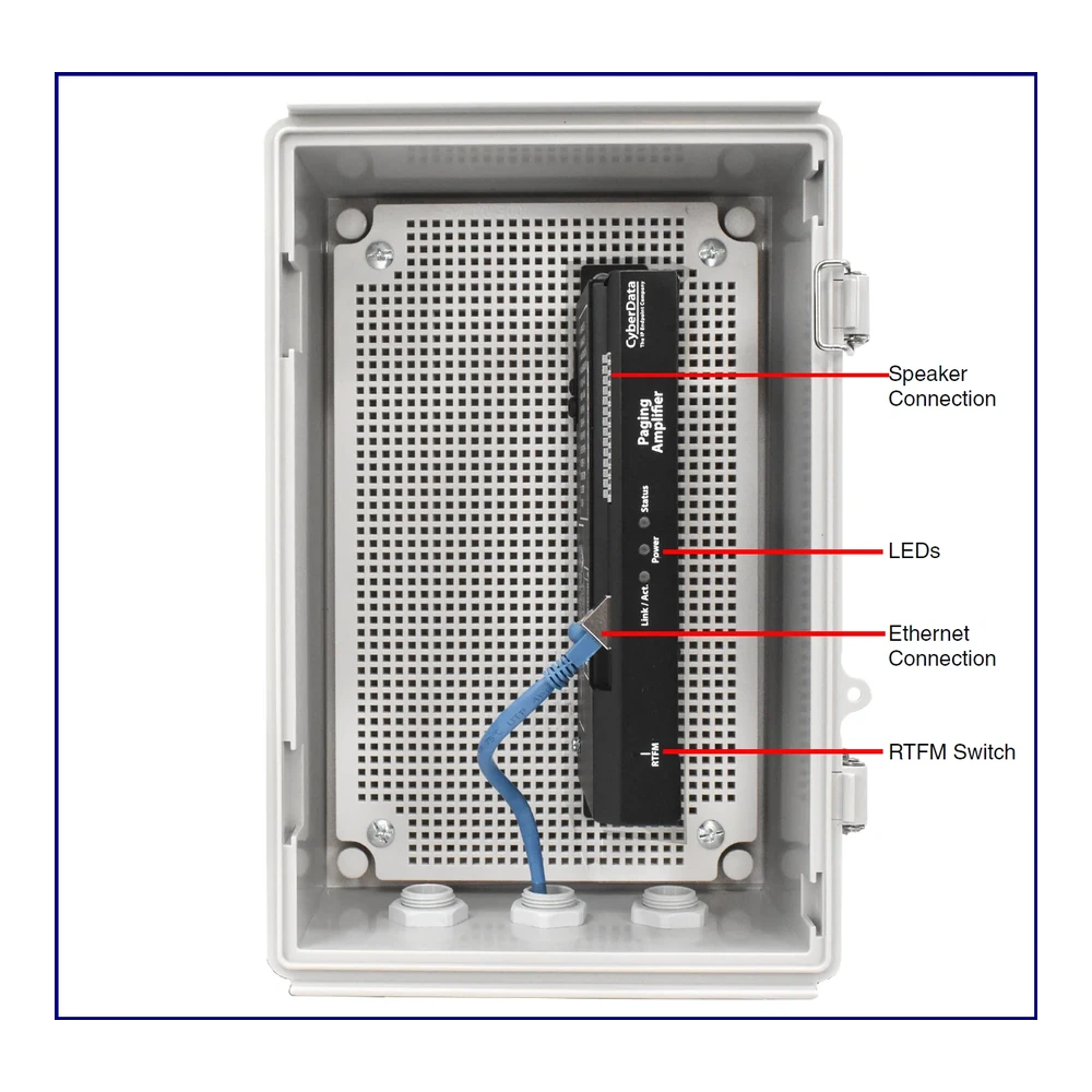 CyberData InformaCast Enabled Loudspeaker Amplifier, PoE thumbnail 4