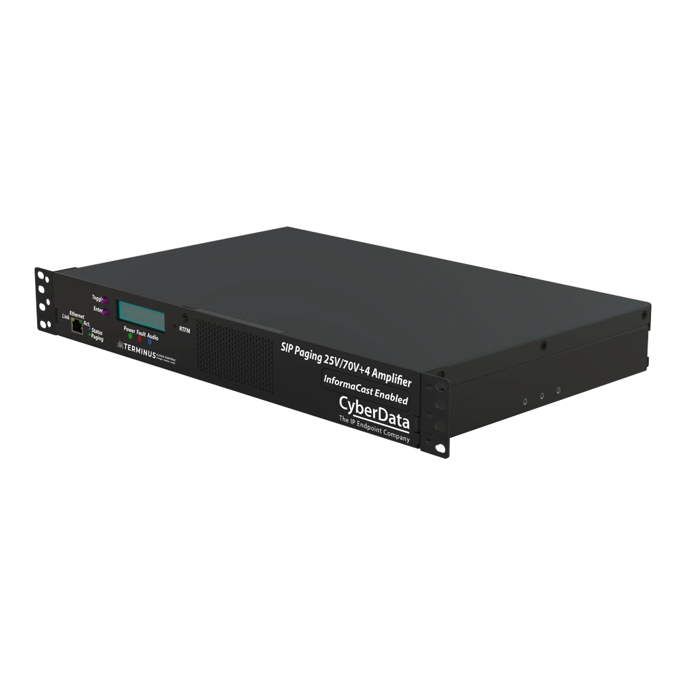 CyberData InformaCast Enabled Paging 25V/70V +4 Amplifier
