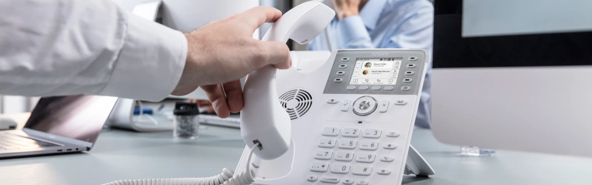 Snom D735 (White) IP Desk Phone Banner