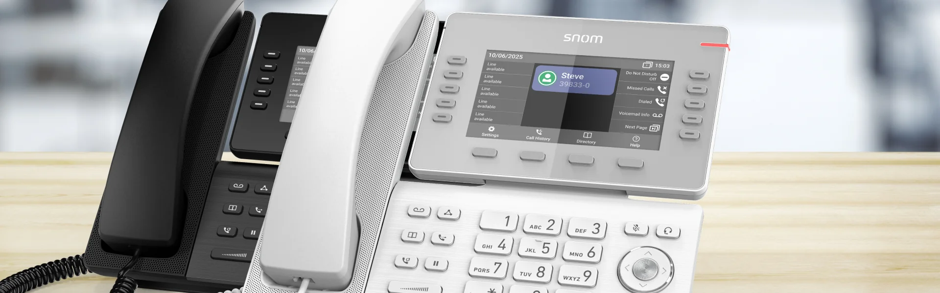 Snom D815WB (White) IP Desk Phone Banner