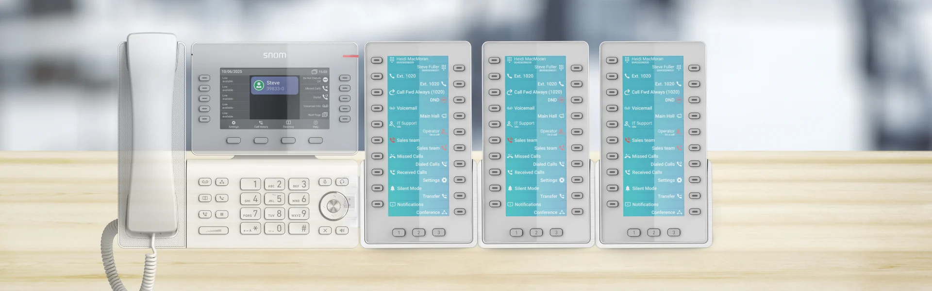 Snom D8C (White) Expansion Module Banner