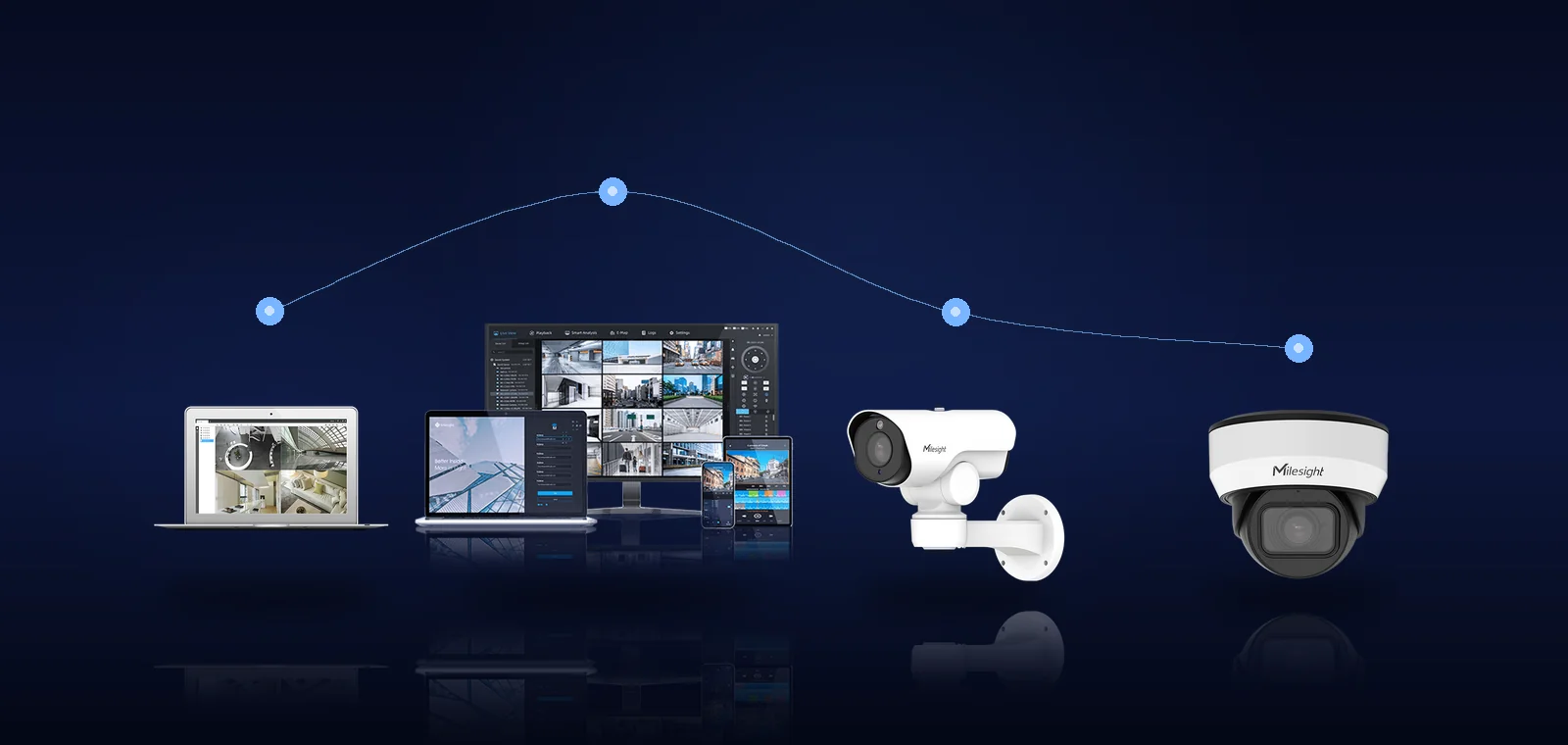 Campus surveillance cameras monitoring corridors and grounds