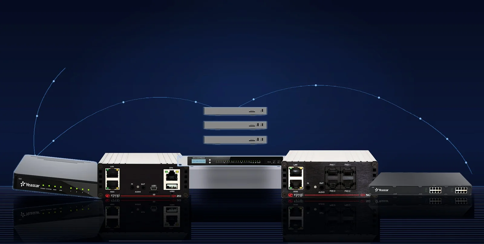 Enterprise IP PBX and unified communications servers