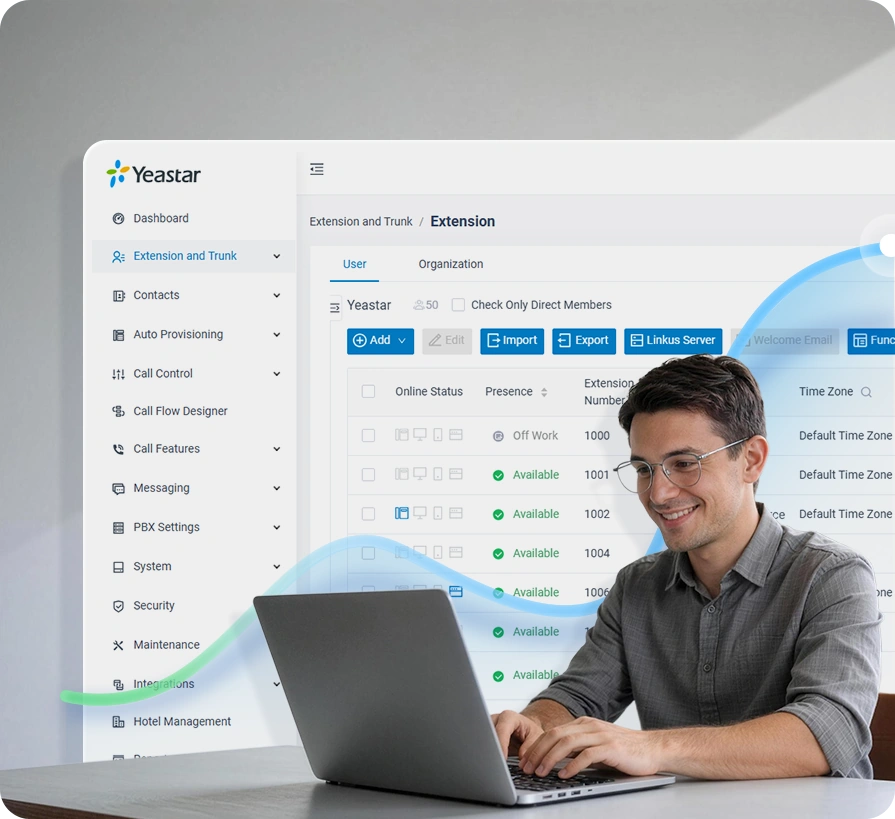 Yeastar easy administration in one portal