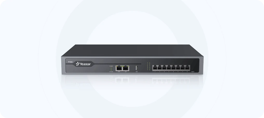 Yeastar P550 IP PBX appliance front view